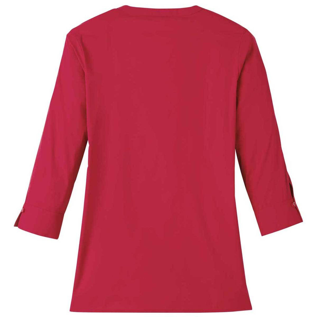 Devon & Jones Women's Red CrownLux Performance Stretch Tunic