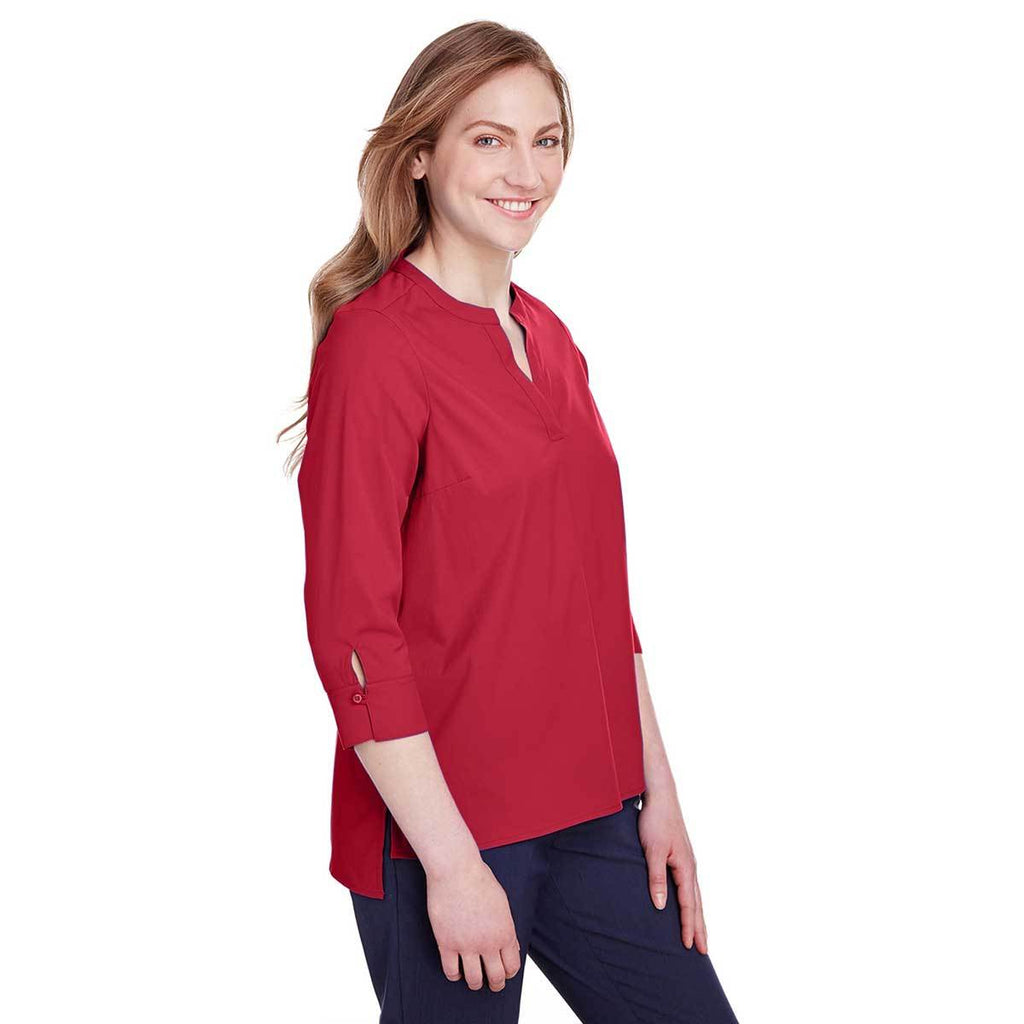 Devon & Jones Women's Red CrownLux Performance Stretch Tunic