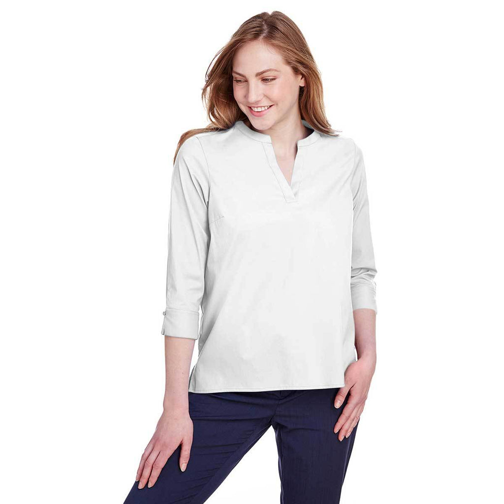 Devon & Jones Women's White CrownLux Performance Stretch Tunic
