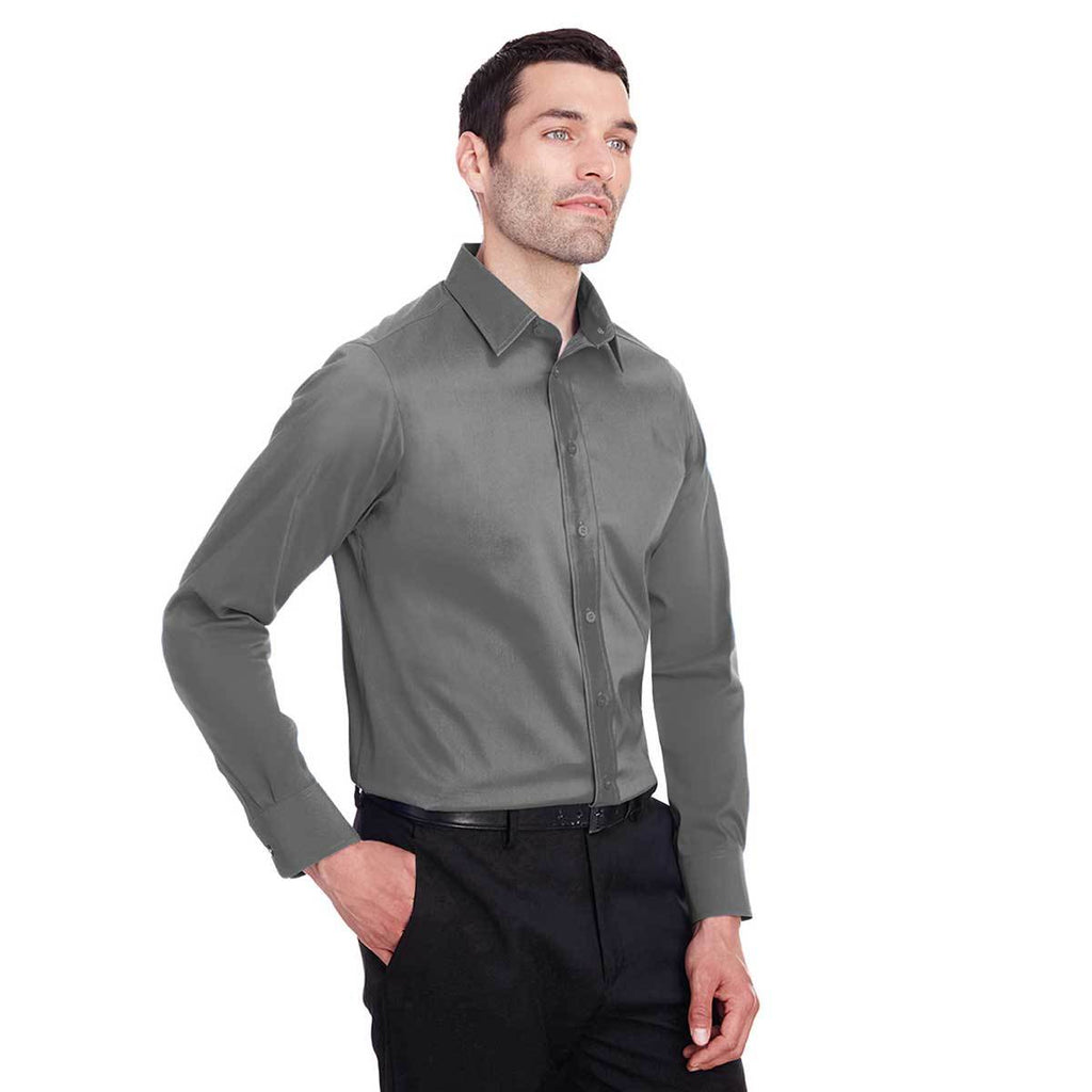 Devon & Jones Men's Graphite Crown Collection Stretch Broadcloth Slim Fit Shirt