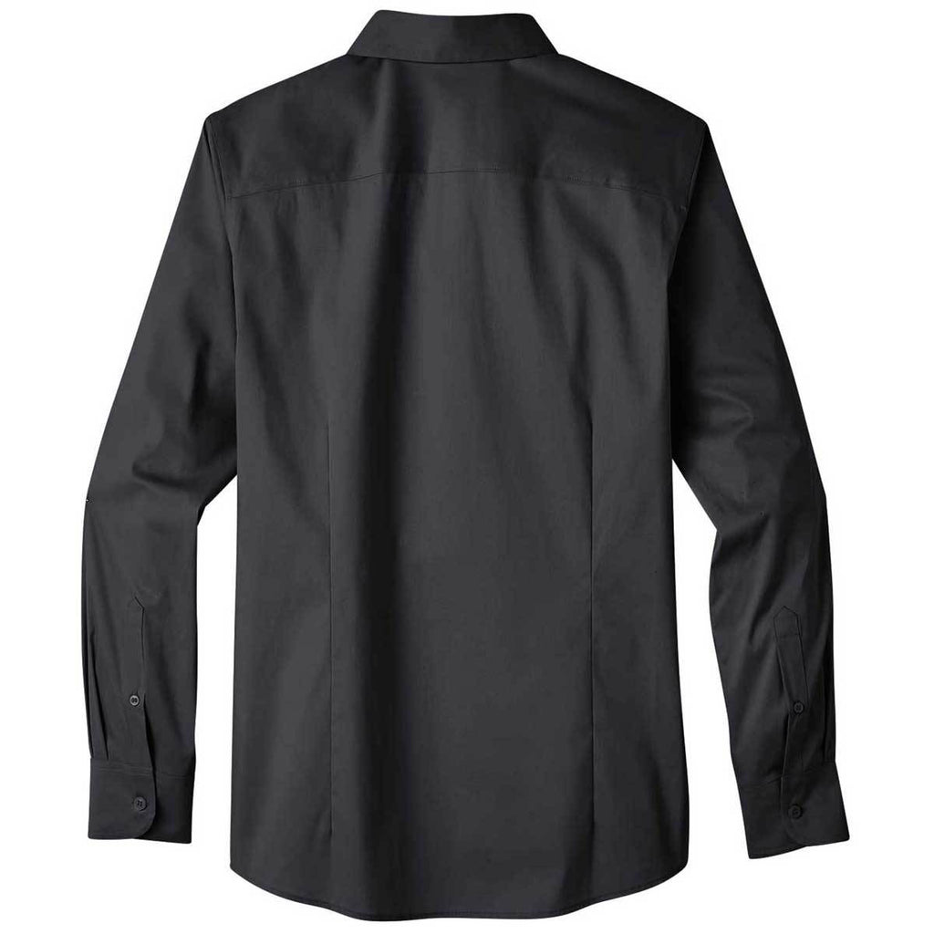 Devon & Jones Men's Black Crown Collection Stretch Broadcloth Slim Fit Shirt