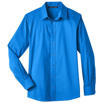 Devon & Jones Men's French Blue Crown Collection Stretch Broadcloth Slim Fit Shirt