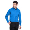 Devon & Jones Men's French Blue Crown Collection Stretch Broadcloth Slim Fit Shirt