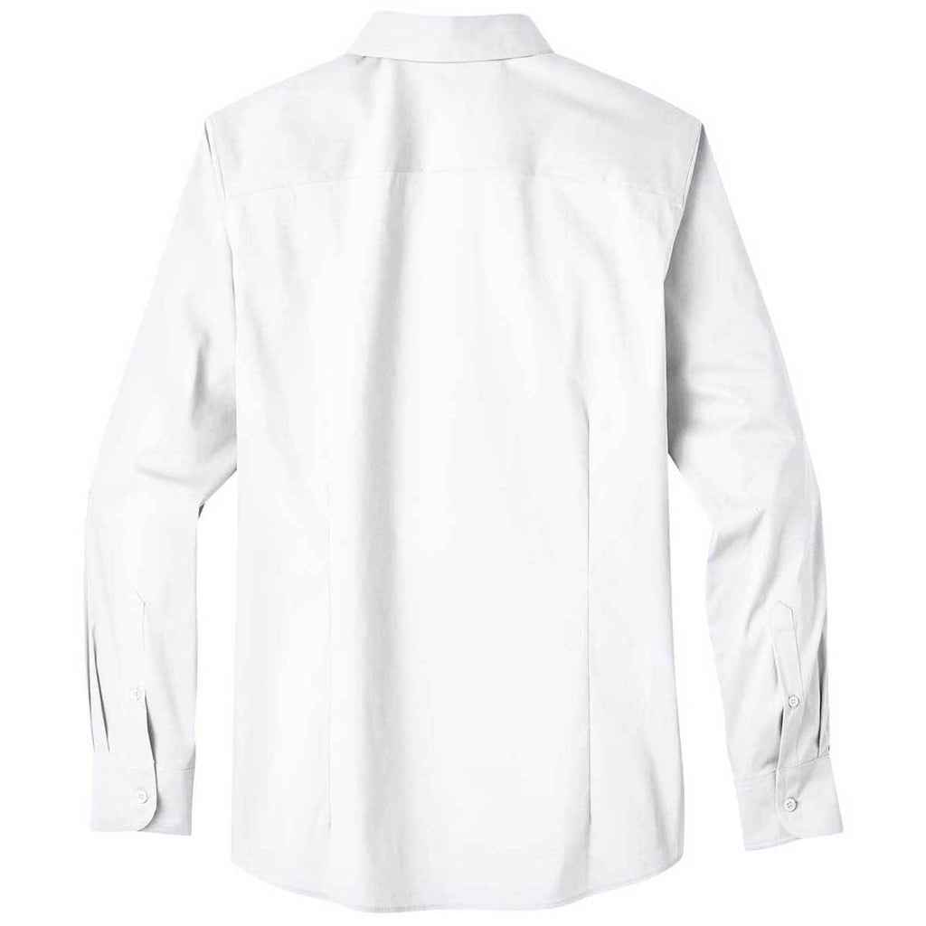 Devon & Jones Men's White Crown Collection Stretch Broadcloth Slim Fit Shirt