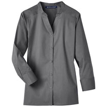 Devon & Jones Women's Graphite Crown Collection Stretch Broadcloth 3/4 Sleeve Blouse