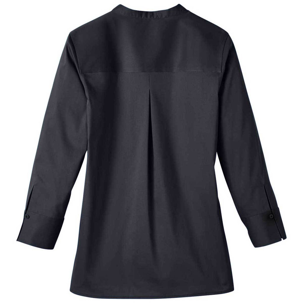 Devon & Jones Women's Black Crown Collection Stretch Broadcloth 3/4 Sleeve Blouse