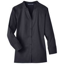 Devon & Jones Women's Black Crown Collection Stretch Broadcloth 3/4 Sleeve Blouse