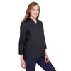 Devon & Jones Women's Black Crown Collection Stretch Broadcloth 3/4 Sleeve Blouse