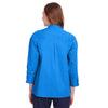 Devon & Jones Women's French Blue Crown Collection Stretch Broadcloth 3/4 Sleeve Blouse