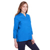 Devon & Jones Women's French Blue Crown Collection Stretch Broadcloth 3/4 Sleeve Blouse
