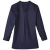 Devon & Jones Women's Navy Crown Collection Stretch Broadcloth 3/4 Sleeve Blouse