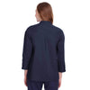 Devon & Jones Women's Navy Crown Collection Stretch Broadcloth 3/4 Sleeve Blouse
