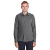 Devon & Jones Men's Graphite Crown Collection Stretch Broadcloth Untucked Shirt