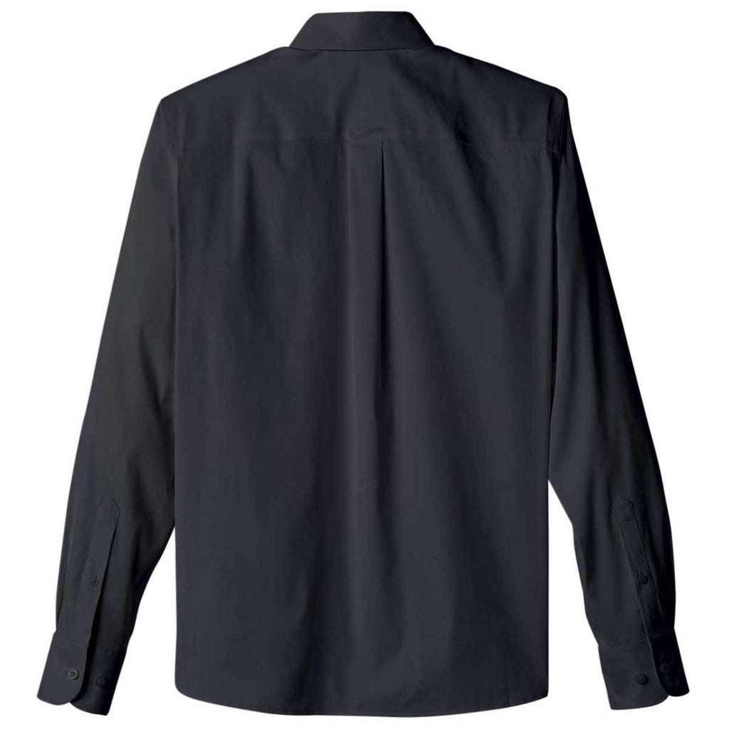Devon & Jones Men's Black Crown Collection Stretch Broadcloth Untucked Shirt