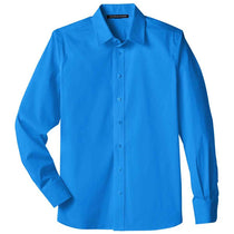 Devon & Jones Men's French Blue Crown Collection Stretch Broadcloth Untucked Shirt