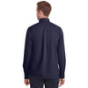 Devon & Jones Men's Navy Crown Collection Stretch Broadcloth Untucked Shirt