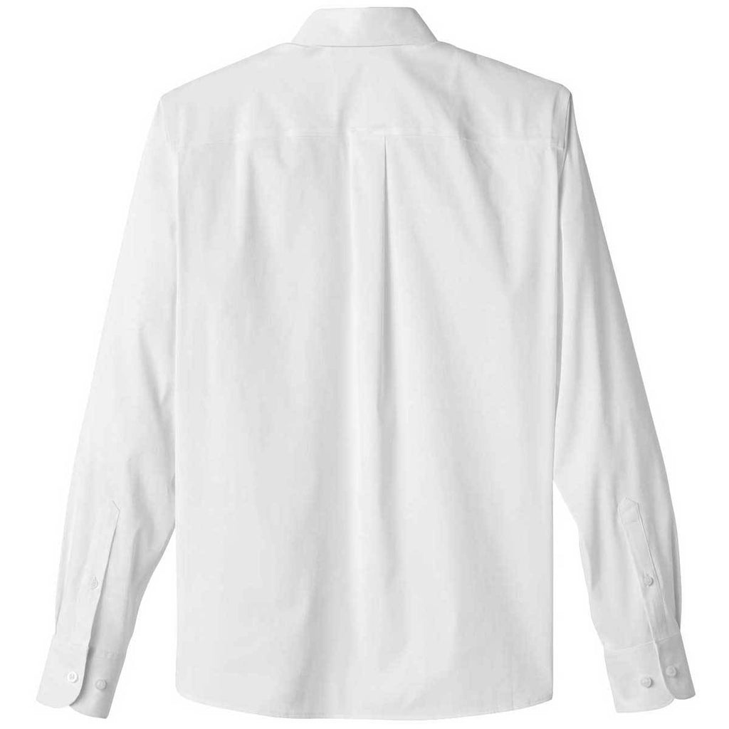 Devon & Jones Men's White Crown Collection Stretch Broadcloth Untucked Shirt