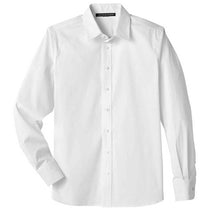 Devon & Jones Men's White Crown Collection Stretch Broadcloth Untucked Shirt