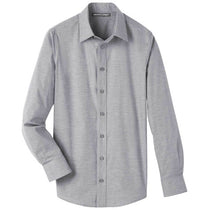 Devon & Jones Men's Graphite Crown Collection Stretch Pinpoint Chambray Shirt