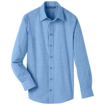 Devon & Jones Men's French Blue Crown Collection Stretch Pinpoint Chambray Shirt