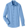 Devon & Jones Men's French Blue Crown Collection Stretch Pinpoint Chambray Shirt
