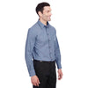 Devon & Jones Men's Navy Crown Collection Stretch Pinpoint Chambray Shirt