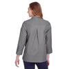 Devon & Jones Women's Graphite Crown Collection Stretch Pinpoint Chambray 3/4 Sleeve Blouse