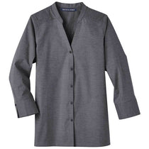 Devon & Jones Women's Black Crown Collection Stretch Pinpoint Chambray 3/4 Sleeve Blouse