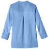 Devon & Jones Women's French Blue Crown Collection Stretch Pinpoint Chambray 3/4 Sleeve Blouse