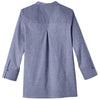 Devon & Jones Women's Navy Crown Collection Stretch Pinpoint Chambray 3/4 Sleeve Blouse