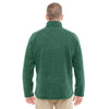 Devon & Jones Men's Forest Heather Bristol Sweater Fleece Quarter-Zip