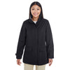 Devon & Jones Women's Black Hartford All-Season Hip-length Club Jacket