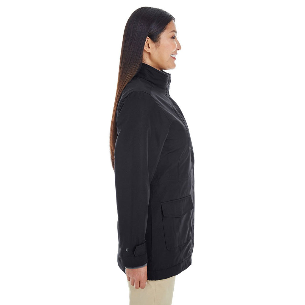 Devon & Jones Women's Black Hartford All-Season Hip-length Club Jacket