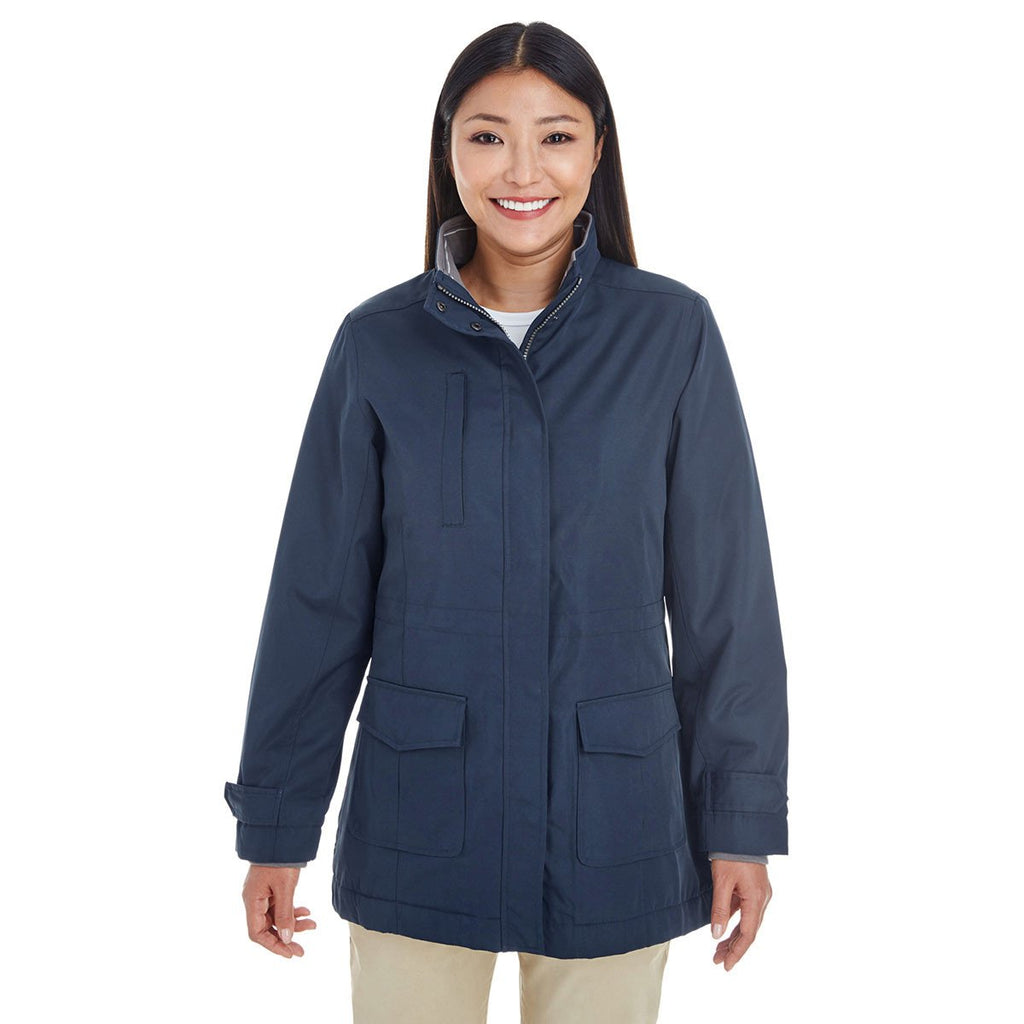 Devon & Jones Women's Navy Hartford All-Season Hip-length Club Jacket