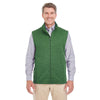 Devon & Jones Men's Forest Heather Newbury Melange Fleece Vest