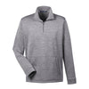 Devon & Jones Men's Dark Grey Heather Newbury Melange Fleece Quarter-zip