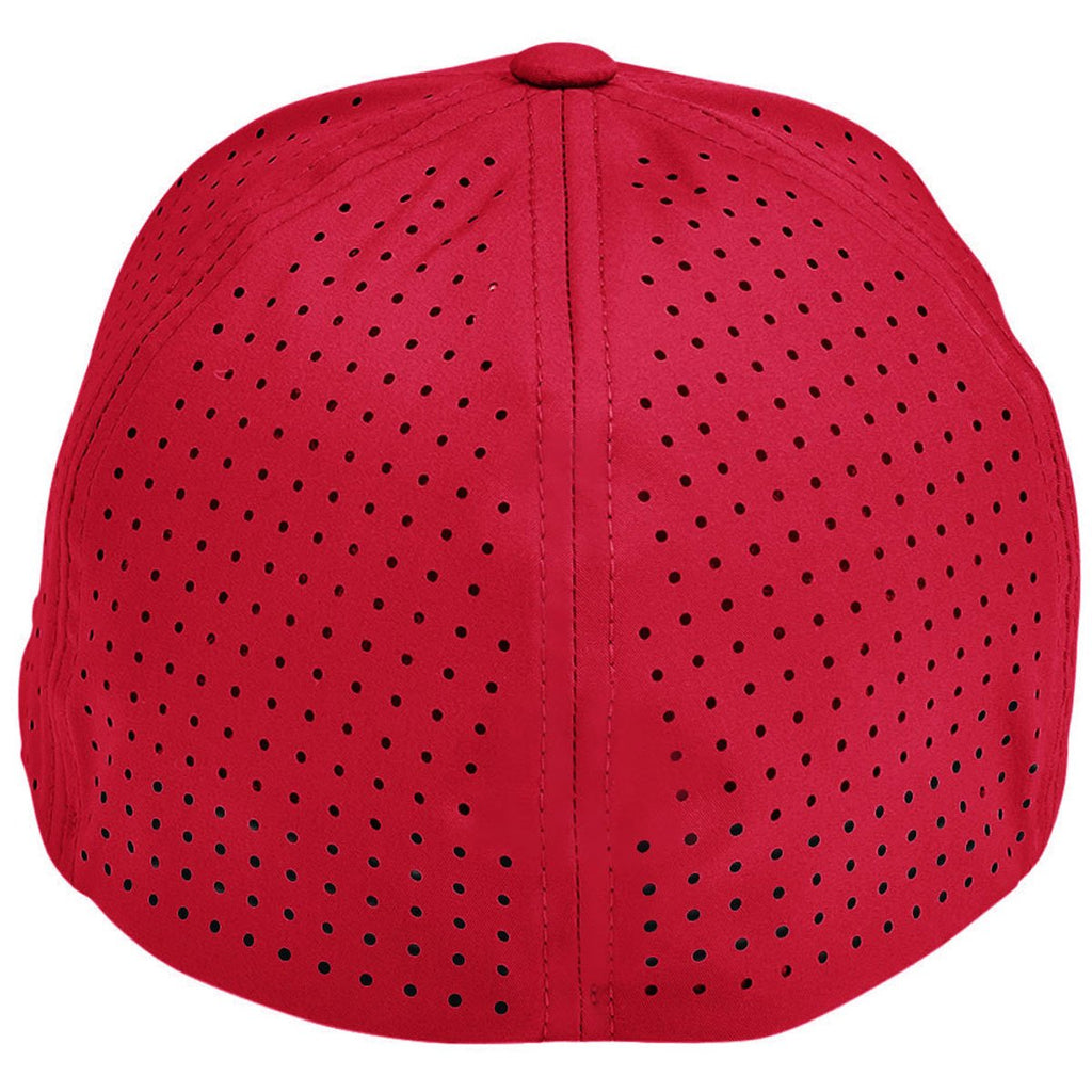Devon & Jones Red/Silver CrownLux Performance Stretch Cap