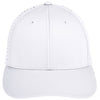 Devon & Jones White/Silver CrownLux Performance Stretch Cap