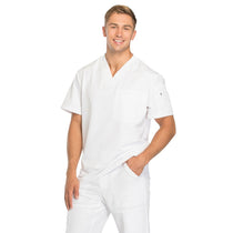 Dickies Men's White Dynamix V-Neck Top