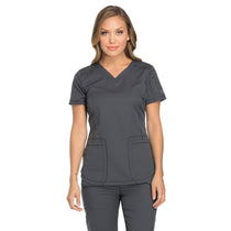 Dickies Women's Pewter Dynamix V-Neck Top