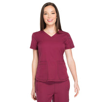 Dickies Women's Wine Dynamix V-Neck Top