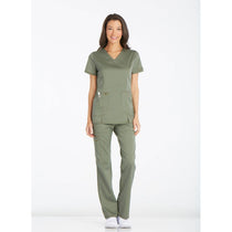 Dickies Women's Olive Essence Mock Wrap Top