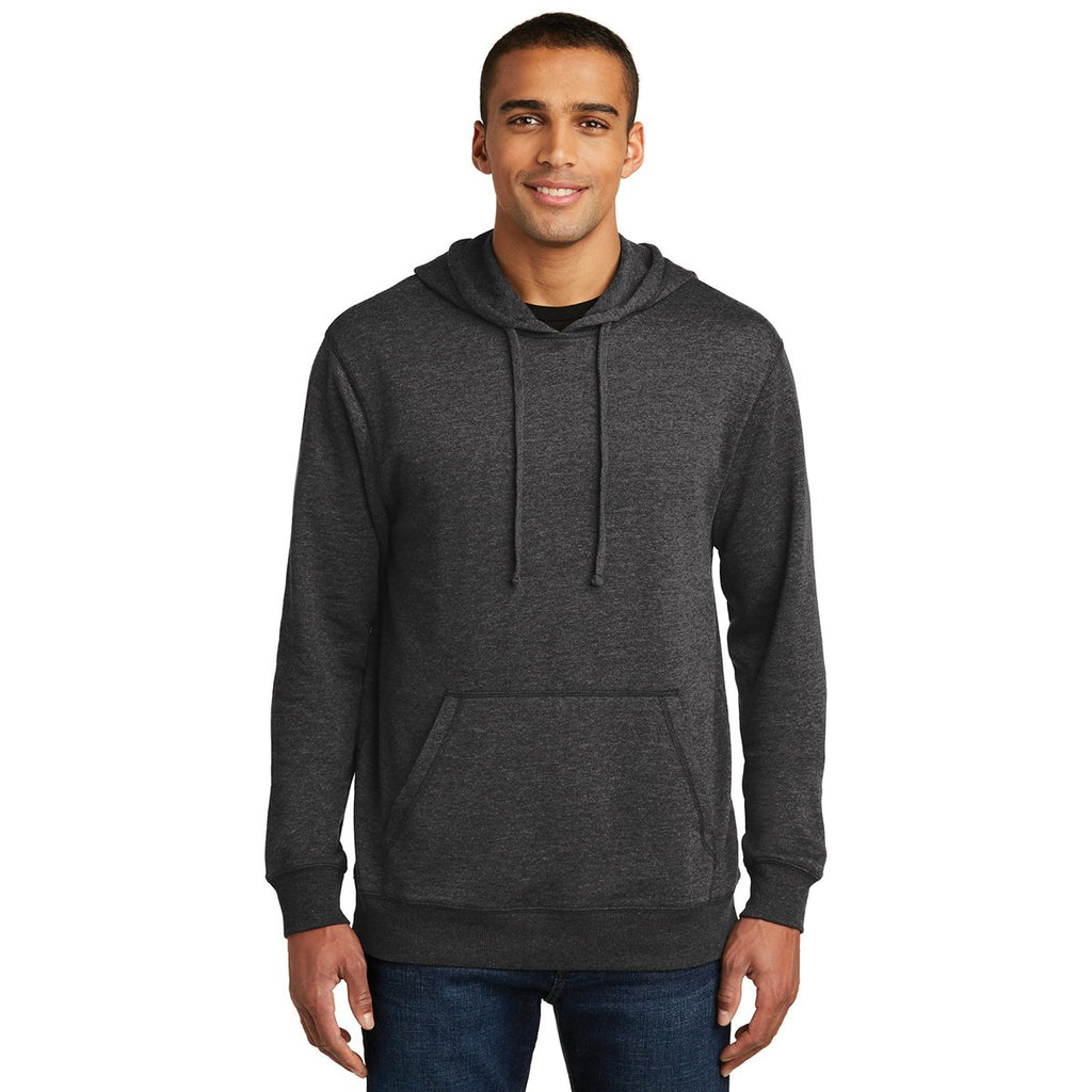 District Men's Heathered Black Lightweight Fleece Hoodie