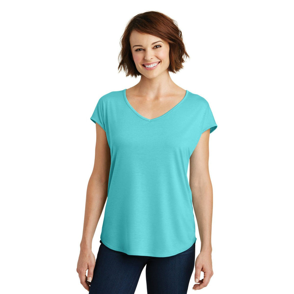 District Women's Aqua Ice Drapey Cross-Back Tee