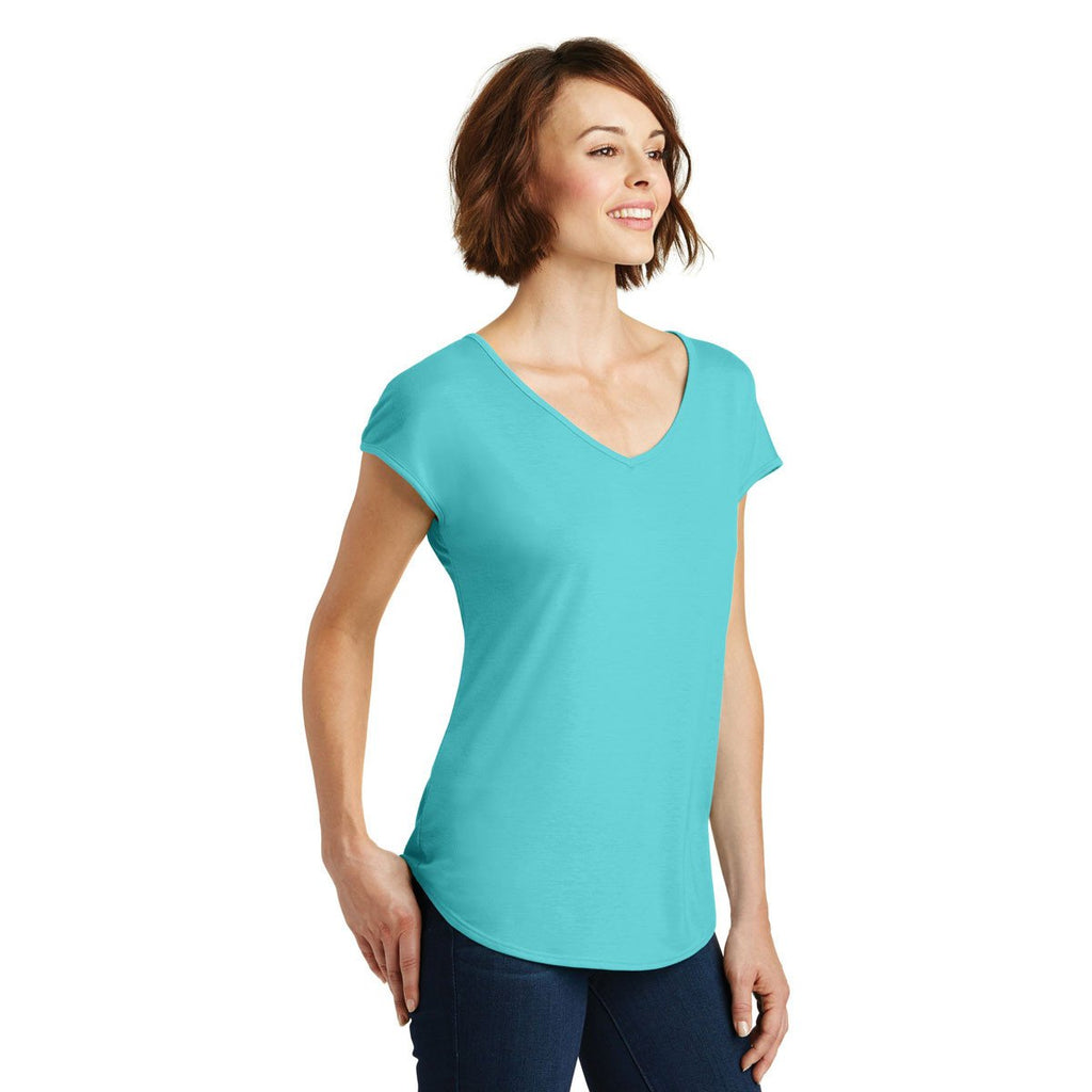 District Women's Aqua Ice Drapey Cross-Back Tee