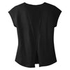 District Women's Black Drapey Cross-Back Tee