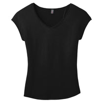 District Women's Black Drapey Cross-Back Tee