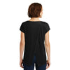 District Women's Black Drapey Cross-Back Tee