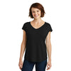 District Women's Black Drapey Cross-Back Tee