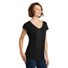 District Women's Black Drapey Cross-Back Tee